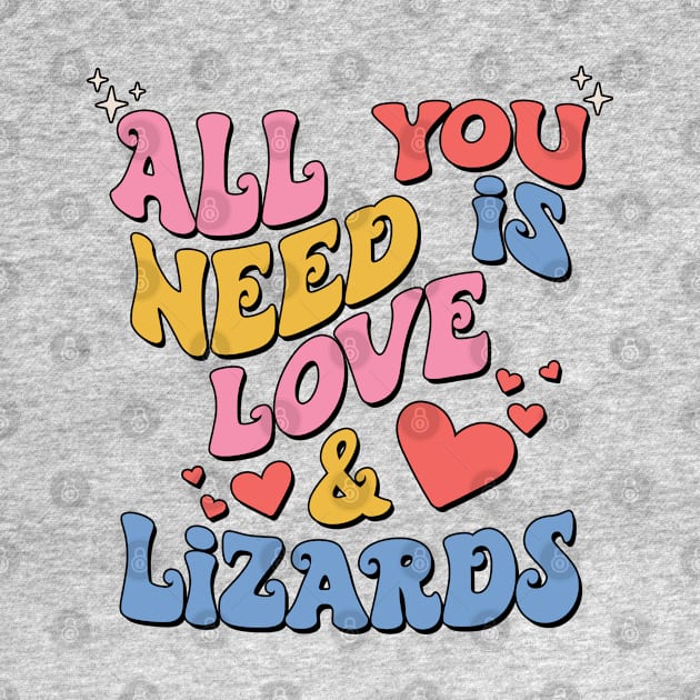 Retro Lizards Valentines All You Need Is Love and Lizards by Way Down South